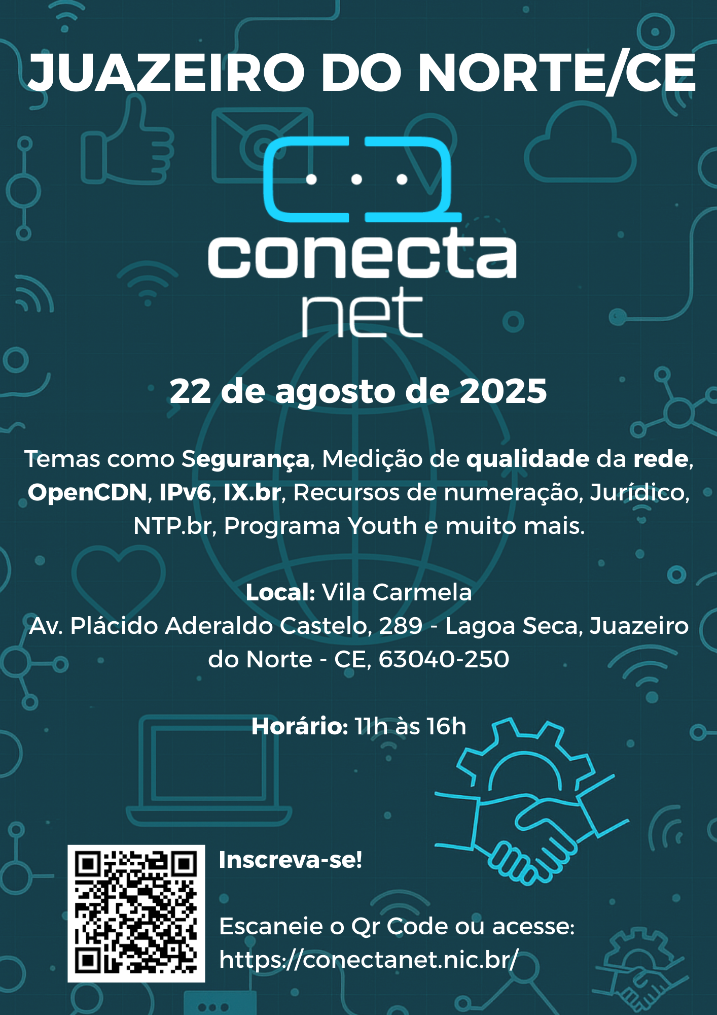 Arte de divulgação do ConectaNet